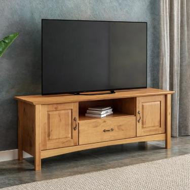 Imagem de Rack Tv 60 Pol 160cm Madeira 2 Portas Hazel Carvalho Z25 - Mpozenato