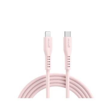 Imagem de Cabo Usb-c P/ Lightning Mfi Em Silicone, 1,5m Rosa