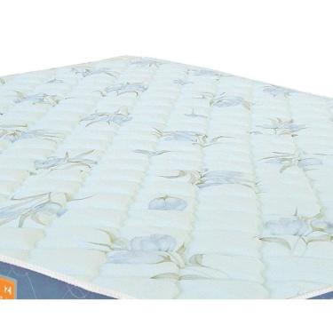 Imagem de Colchão Casal Queen Sleep Max Espuma D45 158x198x25cm Branco/Azul - Castor