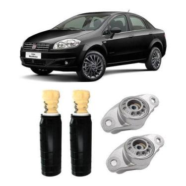 Imagem de 2 Kit Coxim Amortecedor Traseiro Fiat Linea 2014 2015 2016 - QualyKits
