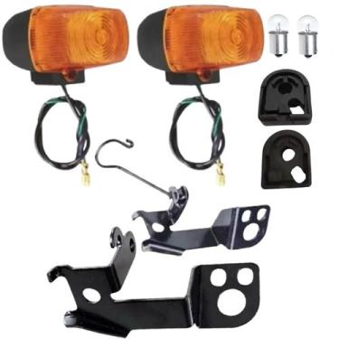 Imagem de Pisca Dianteiro, Suporte, Coxim, Lampada Bros 125-150 03..05 - TRILHA