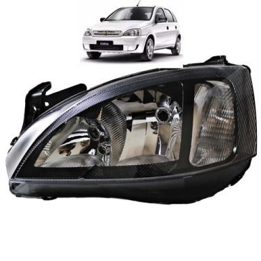 Imagem de Farol Corsa Montana 2003 2004 2005 a 2012 Máscara Negra - Prime, Esque