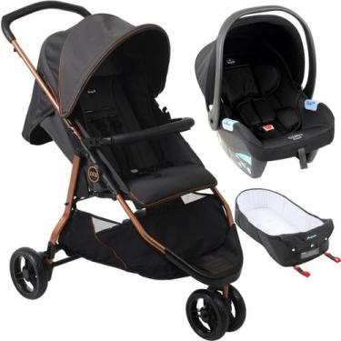 Imagem de Carrinho de Bebe Moises Bebe Conforto Preto Burigotto CR3 22 Gray Cobr