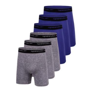 Imagem de Kit com 6 Cuecas Boxer Speedo 4278 Colorido, Azul, G