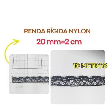 Imagem de Renda Rígida Poliamida 20mm 37mm 50mm 100mm Várias larguras Nylon RNyl