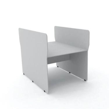 Imagem de Mesa Estação de Atendimento Dupla Maaxxi Cinza - Pandin Móveis