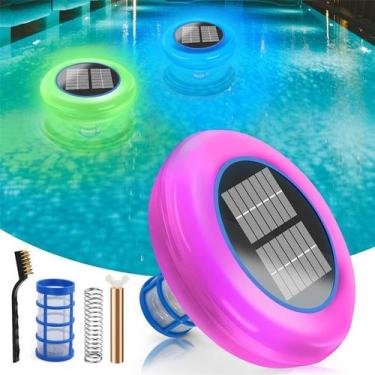 Imagem de Ionizador Solar para Piscina Aisdan em Cobre com LED de 7 Cores para 4