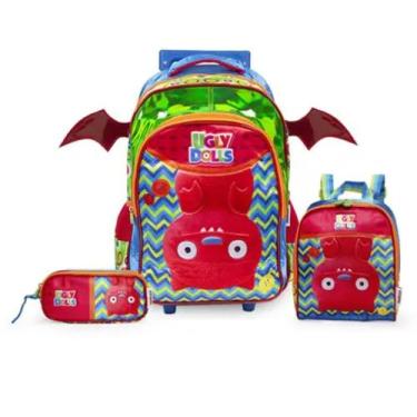Imagem de Kit C/ Mochila Lancheira E Estojo Uglydolls Escolar Colorido - - Clio,