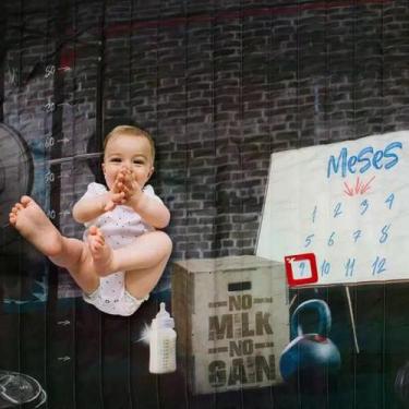 Imagem de Mesversário Dupla Face Baby Fitness Alce