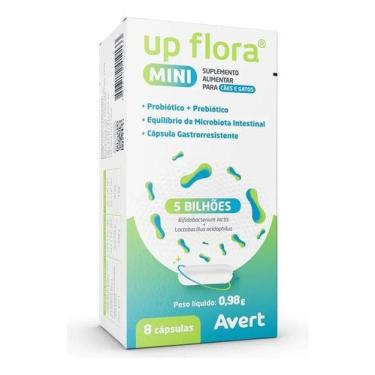 Imagem de Avert Up Flora Mini Suplemento Pet Cães Gatos 8 Cápsulas