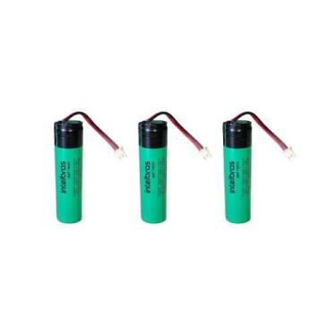 Imagem de Kit 3 Bateria Da Central Alarme Intelbras Amt 8000 - 3.7v 3000mah