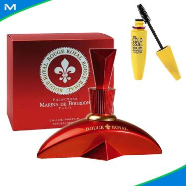 Imagem de Perfume Rouge Royal Feminino 100ml Marina de Bourbon com Mascara de Cílios Collosal