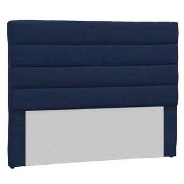 Imagem de Cabeceira Queen Estofada Berlim Suede Azul Marinho -m&f Decor