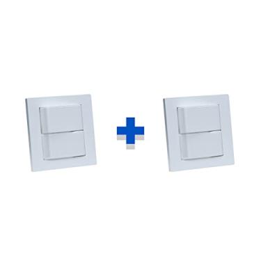 Imagem de Kit Espelhos de Tomadas Duplo Reto com 2 Interruptores COR:BRANCO