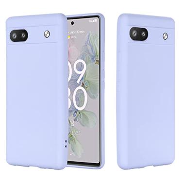 Imagem de YUNCHAO Caixa de telefone Para Google Pixel 6A Pure Color Liquid Silicone capa para celular