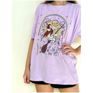 Imagem de Camiseta Mulheres Que Voam - Lilás - Hippie Artesanatos
