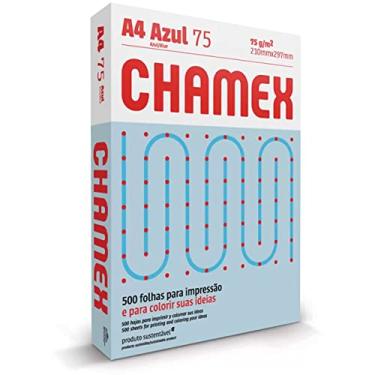 Imagem de Chamex Papel A4, 210 x 297 mm, Pacote 500 Folhas, Azul