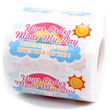 Imagem de Adesivos fofos para pequenas empresas, adesivos engraçados para pequenos negócios feitos meu dia, adesivos de agradecimento, adesivos de embalagem, envelopes de correio adesivos de envio para pequenas empresas, 500 peças