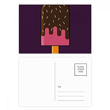 Imagem de Conjunto de cartão postal de sorvete doce crocante com agulha de chocolate cartão de agradecimento