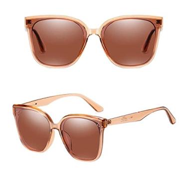 Imagem de Clássico unissex retro anti-ultravioleta polarizado óculos de sol mulher homem em óculos de sol, café, outros