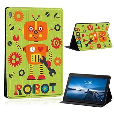 Imagem de Estojo para Tablet PC para M10 TB-X605F/TB-X505 10,1"/E10 TB-X104F/para etiqueta M10 plus TB-X606F/X 10,3" capa folio slim,24.orange robot,para Tab M10 PLUS X606F