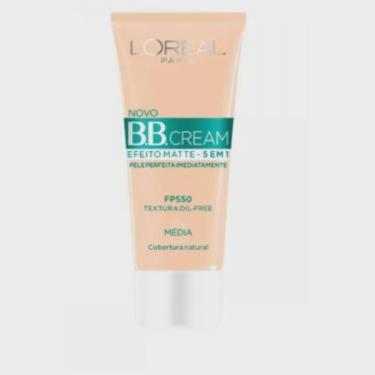Imagem de Bb Cream L'oréal 5 em 1 fps50 Efeito Matte Cor Média Com 30ml