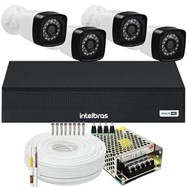 Imagem de Kit Cftv 4 Cameras Full 1080p Dvr Intelbras Sem HD Mhdx 1004