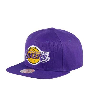 Imagem de Boné Mitchell & Ness Nba Core Basic Snapback Los Angeles Lakers Roxo