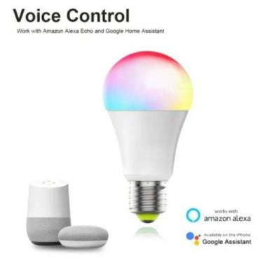 Imagem de Lâmpada Colorida Inteligente Wifi Smart Rgb 12W Alexa Google - Snsimpo