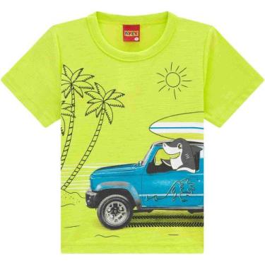 Imagem de Camiseta Menino Kyly Em Algodão Flamê Puro - Amarelo Joyful