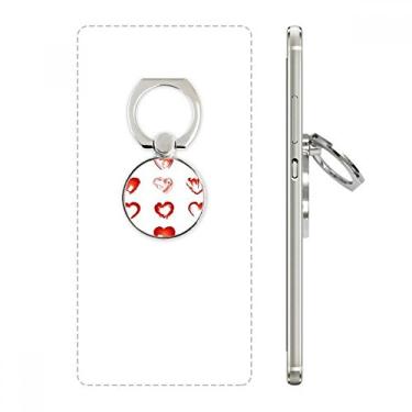 Imagem de Suporte de anel de telefone vermelho para desenho de corações do Dia dos Namorados