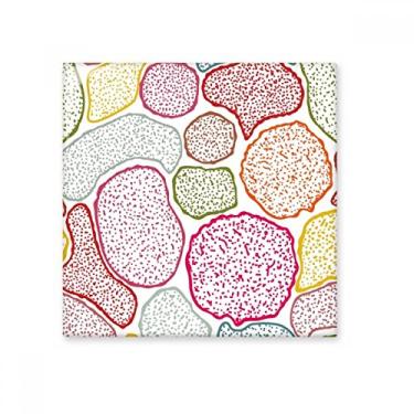 Imagem de Azulejo de cerâmica biológica com estrutura de células de microscópio colorido, decalque brilhante, pedra adornada de tijolos