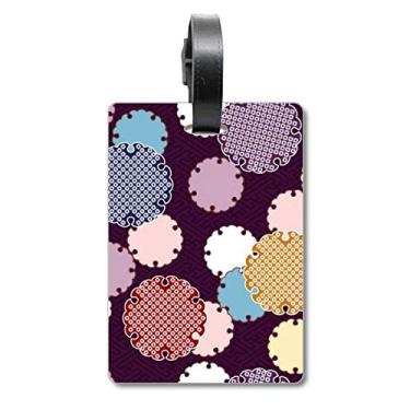 Imagem de Tradition Abstract Japan Pattern Bagagem Bagagem Etiqueta Scutcheon Etiqueta