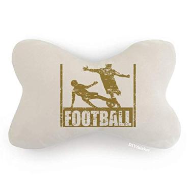 Imagem de DIYthinker Brown Football Player Slide Tackle Carro Acabamento Pescoço Decoração Almofada Almofada Almofada Almofada para Encosto de Cabeça