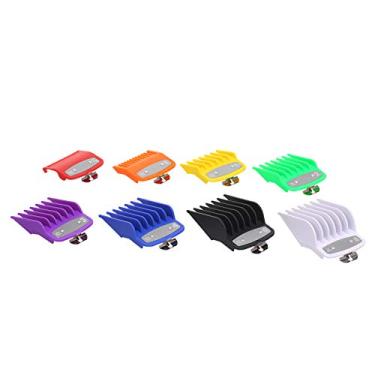 Imagem de Galori Ferramenta Barbeiros 8 PCS Guia de Corte Pente Barbeiros Conjunto de Ferramentas de Cabeleireiro Limite Colorido Conjunto de Pentes Compatível com WAHL Máquina de Cortar Cabelo Elétrica