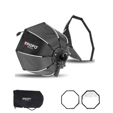 Imagem de Triopo Softbox 25,6 pol./65 cm Octagon Umbrella Photography Softbox para Godox V860II V860III V850II V850III TT600 TT685 TT685II YN560 III IV JY-680A, etc Flash Speedlite Soft Boxes (KS2-65)