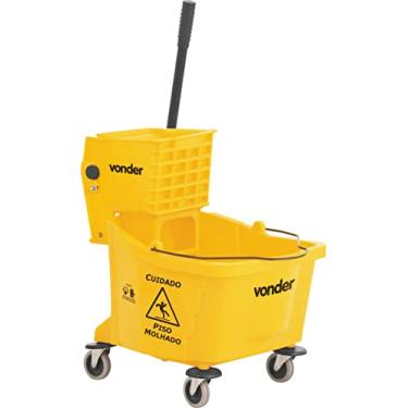 Imagem de Vonder, Carro Balde Plástico Para Limpeza, Com Espremedor, 32 Litros, Bev 3200.