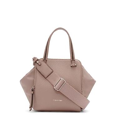 Imagem de Calvin Klein Mini bolsa transversal com compartimento triplo de mármore, Cacau, One Size