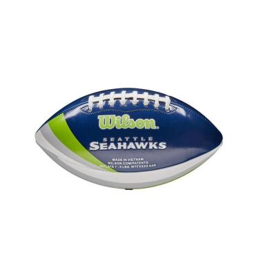 Imagem de Bola Futebol Americano Nfl Mini Peewee Team Seattle Seahawks Wilson Cor Marinho