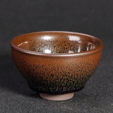 Imagem de YTDJJWLS Xícara de chá Jianzhan de 120 ml, conjunto de chá, kung fu, cerâmica, copo único, tigela com tampa