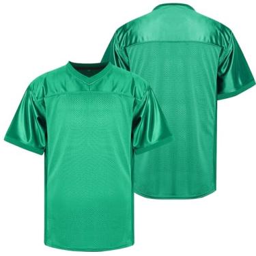 Imagem de MESOSPERO Camisetas masculinas hip hop manga curta esportes uniformes esportes em branco camiseta de futebol P-3GG, Verde, 3G