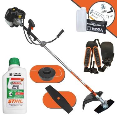 Imagem de Roçadeira Terra Grh520 52cc Com Lâmina 2 Pontas + óleo Stihl