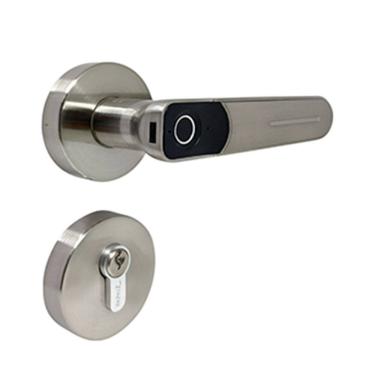 Imagem de Fechadura Digital Com Biometria Embutir Preta Sl135 Papaiz