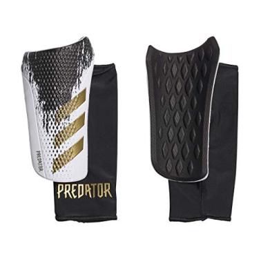 Imagem de Adidas Predator Sg Com Caneleiras Masculinas Branco/Dourado/Preto M