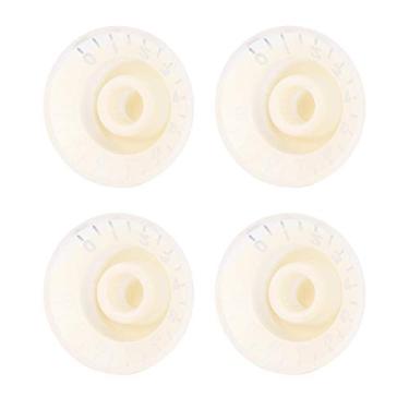 Imagem de 4 Pçs Botão de Controle de Guitarra, Botões de Controle de Volume Botões de Controle de Volume Cúpula Botões de Controle de Volume para Epi Lps Guitarra Elétrica (Letras pretas
