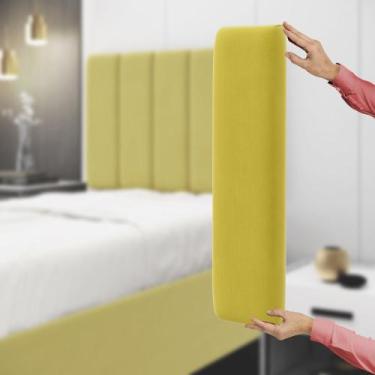 Imagem de Painel Modulado Nashira 140 Sued Aradecor, Amarelo, CASAL PADRãO
