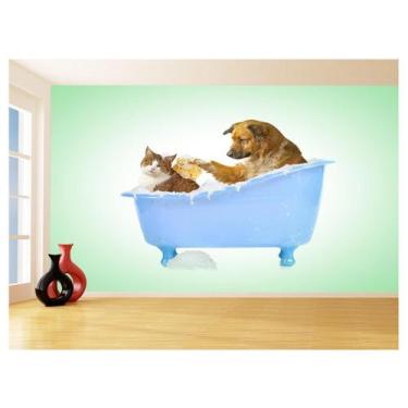 Imagem de Papel De Parede Animal Cão Petshop Banho Tosa 3,5M Anm406 - Você Decor