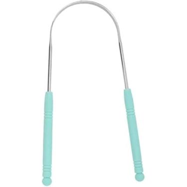 Imagem de Htppzjr 1Pc 13 * 6.5cm Steel Tongue Scraper Tongue Cleaner Brush Tongue Clean O0J8 Toothbrush Tounge Tool Easy to Use Tongue Cleaner for Hygiene