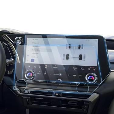 Imagem de Karltys Pacote com 2 protetores de tela RX350 para Lexus RX350/RX350h /RX500h 2023-2025 e 2024 2025 TX350/TX550h 14 polegadas, vidro temperado 9H para Lexus RX 350, capa antirreflexo para tela