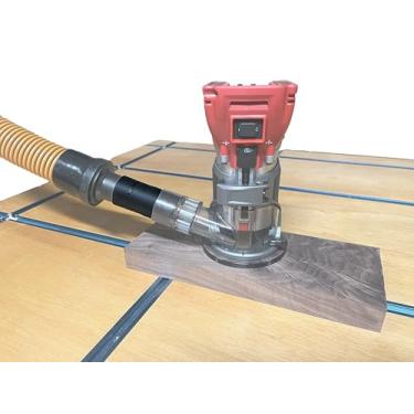 Imagem de Adaptador de mangueira para roteadores DeWalt & Milwaukee Trim - DCW600B, DWP611, 2723-20 - Feito nos EUA (mangueira de 3,5 cm)